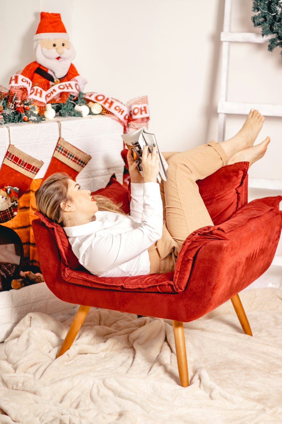 Elderly Danish man sitting in an armchair telling a story at home