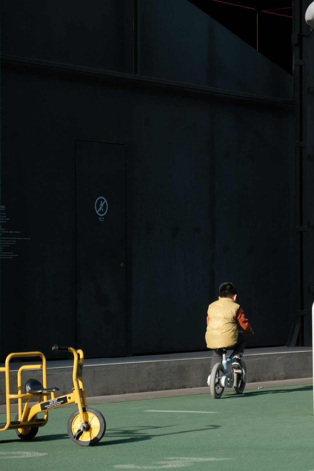 Danish children playing outdoors in a small town street